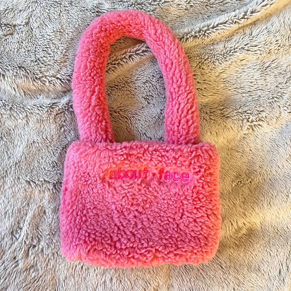 Halsey About-Face Pink Fuzzy Tote Bag